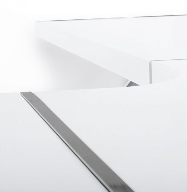 Bureau d'angle laqué blanc – Image 4