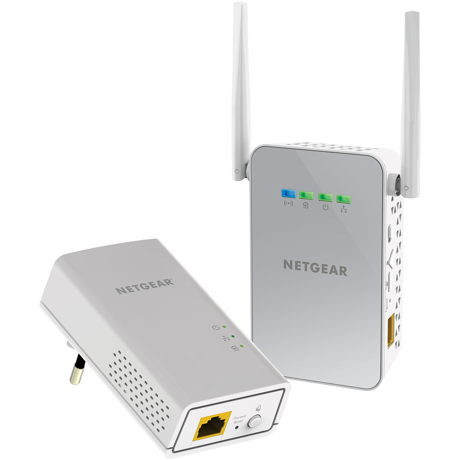 NETGEAR PLP1000-100FRS, Pack de 2 prises CPL 1000 Mbps avec Prise