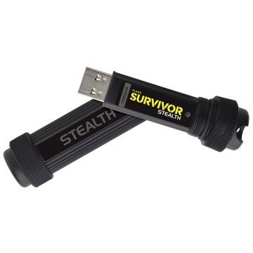 Corsair CMFSS3B-32GB Flash Survivor Stealth v2 32GB USB 3.0, Etanchéité robuste Lecteur Flash - Noir